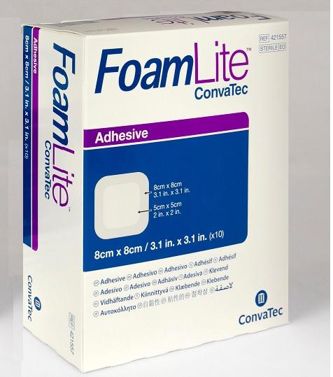 Foam Dressing, Adhesive, Square, 3 1/4" x 3 1/4", 10/bx (Continental US Only)