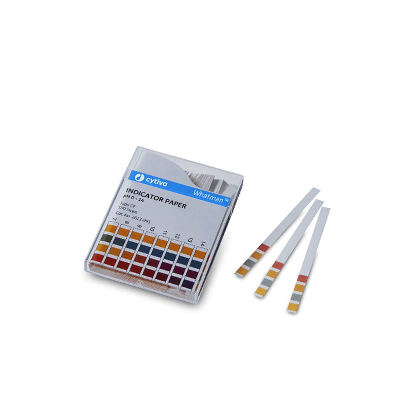 pH Indicator Strips, 6mm x 80mm, pH Range 0.0-14.0, Color Bonded, 100/pk