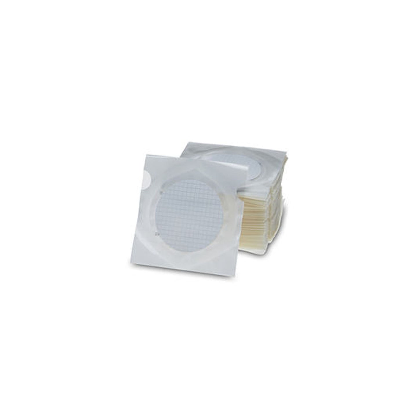 Filter Circles, 47mm Dia, Mixed Cellulose Ester ME Range - ME 27/21, Gridded, White/ Black Grid 3.1mm, 0.8m Pore Size, Sterile, 100/pk