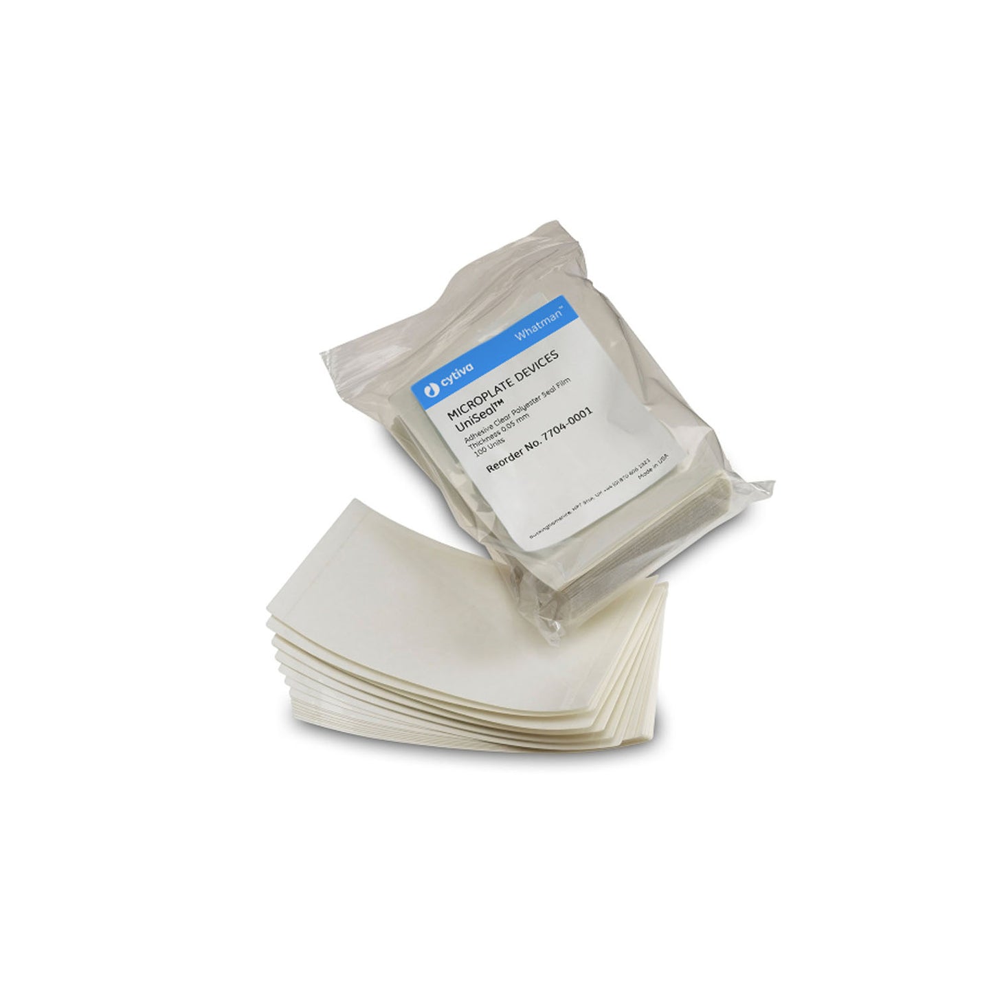 Seals, Clear Polyester Thin Cold Sealing Film with Adhesive Backing, 0.05mm Thick, 100/pk