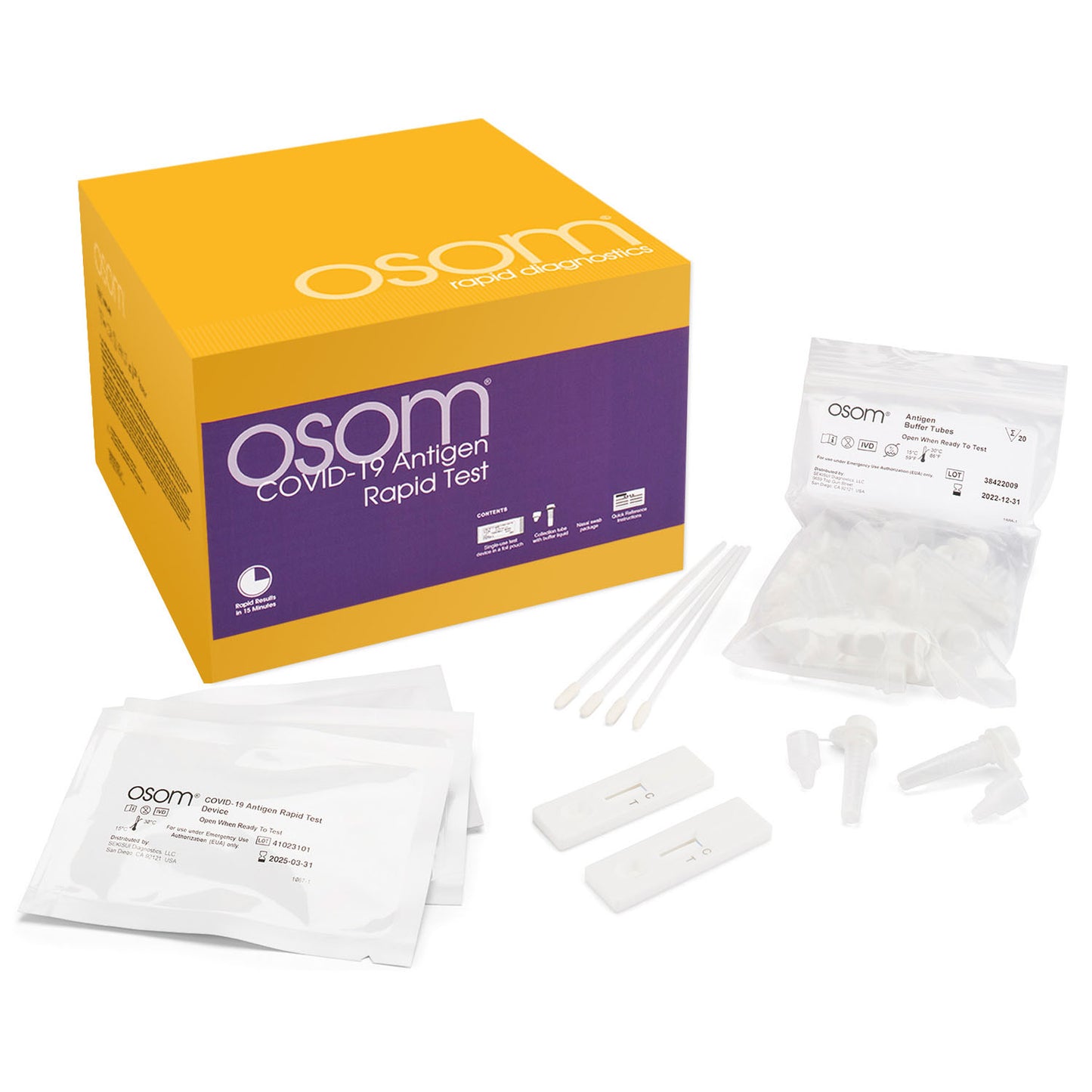 Osom Covid-19 Antigen Rapid Test, 40 tests/kt (Item is Non-Returnable & Non-Refundable) (Continental US Only)
