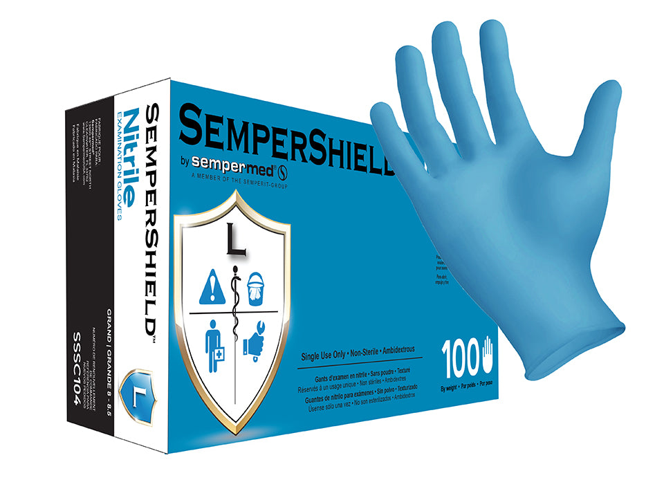 Glove, Exam, Nitrile, X-Large, Blue, 100/bx, 10 bx/cs