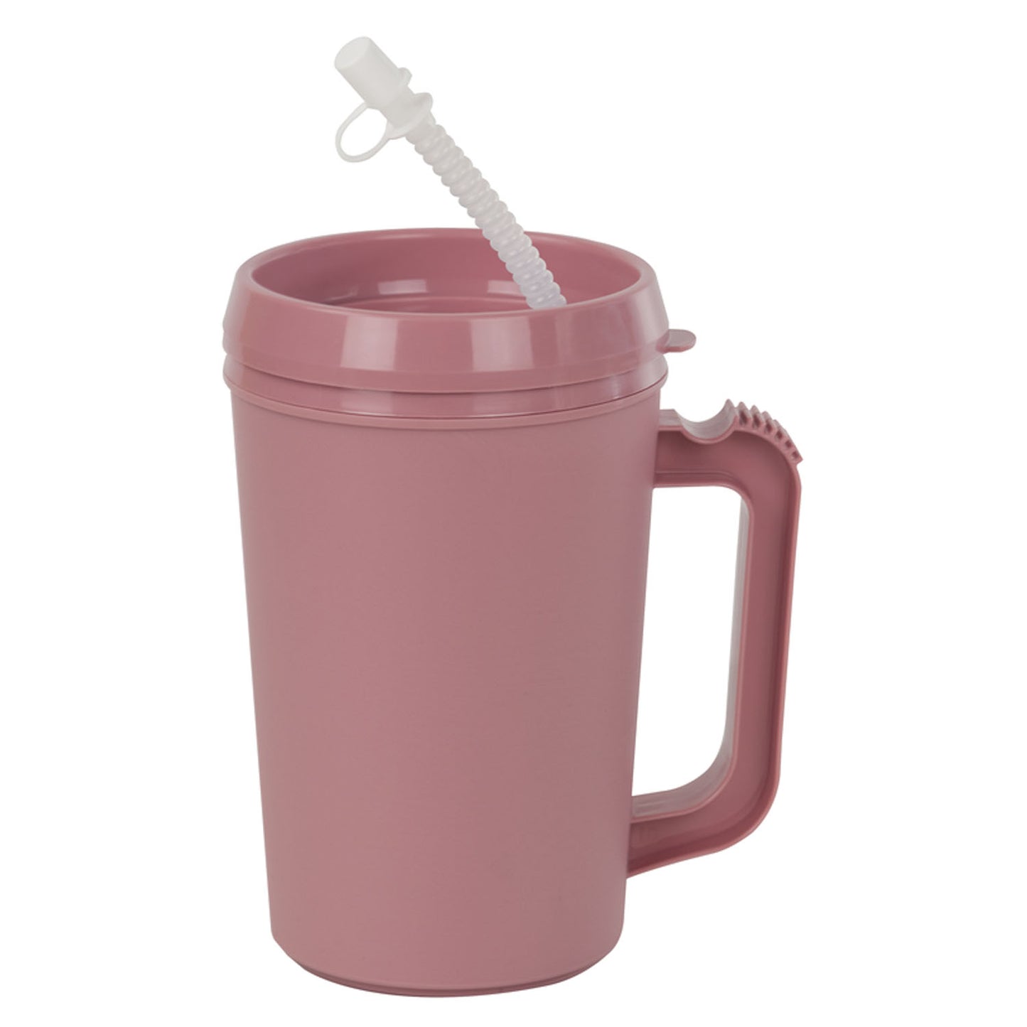 Insulated Mug, with Straw, 22 oz, Rose, 48/cs
