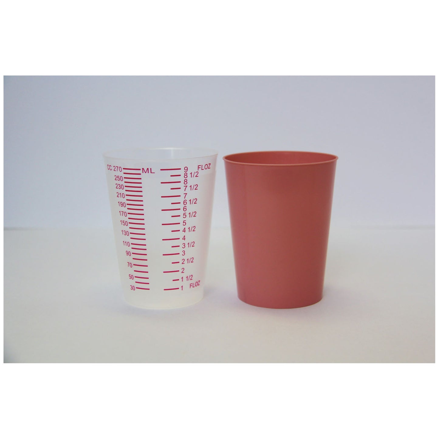 Intake Tumbler, Graduated, Red Print, Translucent, 25/slv, 20 slv/cs
