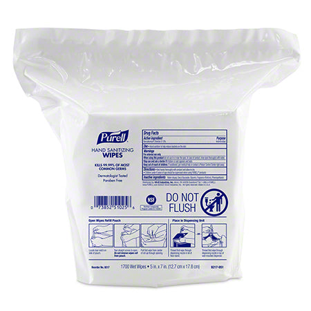 Sanitizing Wipes, 1700 Ct. Refill, Non-Alcohol Formula, 2/cs (Item is considered HAZMAT and cannot ship via Air to AK, GU, HI, MP, PR, VI)