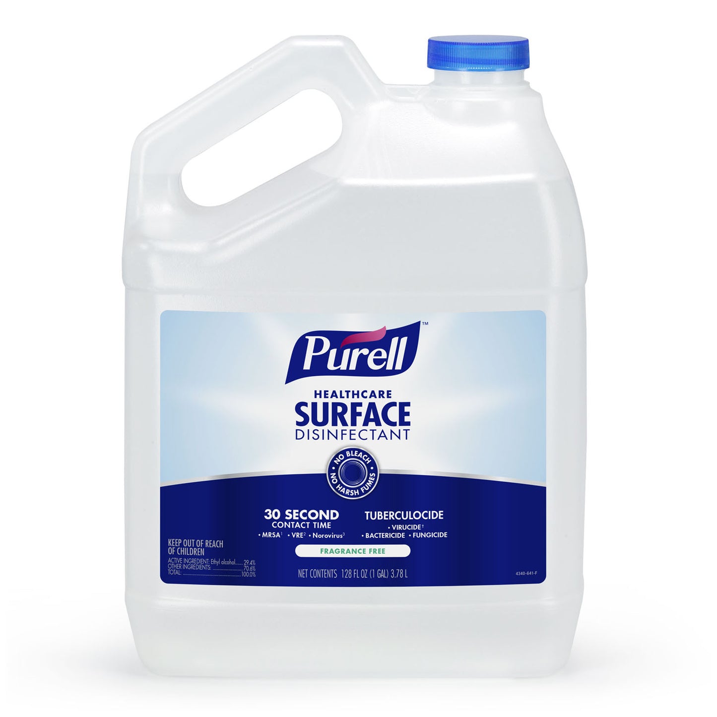 Purell Healthcare Surface Disinfectant, 128 Fluid oz (1 Gallon) Bottles, 4/cs (Item is considered HAZMAT and cannot ship via Air or to AK, GU, HI, MP, PR, VI)