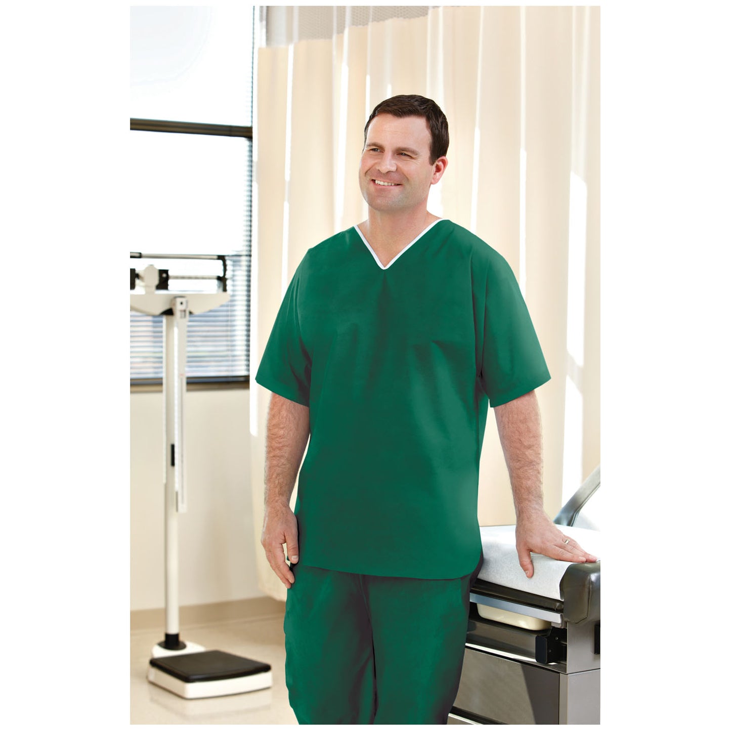 Shirt, Non-Woven, Medium, Green, 30/cs