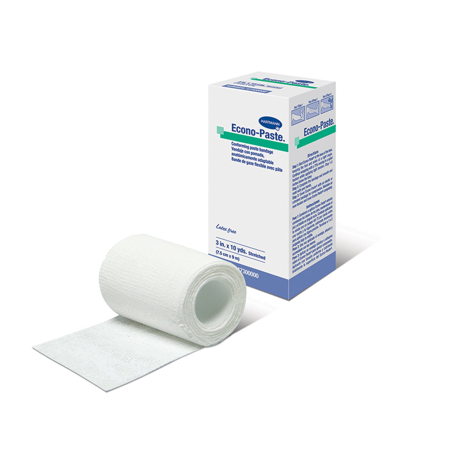 Zinc-Oxide Paste Bandage, 4" x 10 yds, 1 rl/bx, 12 bx/cs (126 cs/plt)