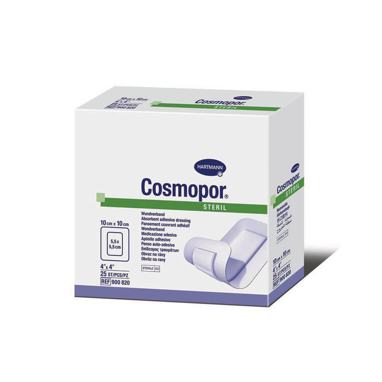 Wound Dressing, 4" x 4", Sterile, 25/bx, 8 bx/cs