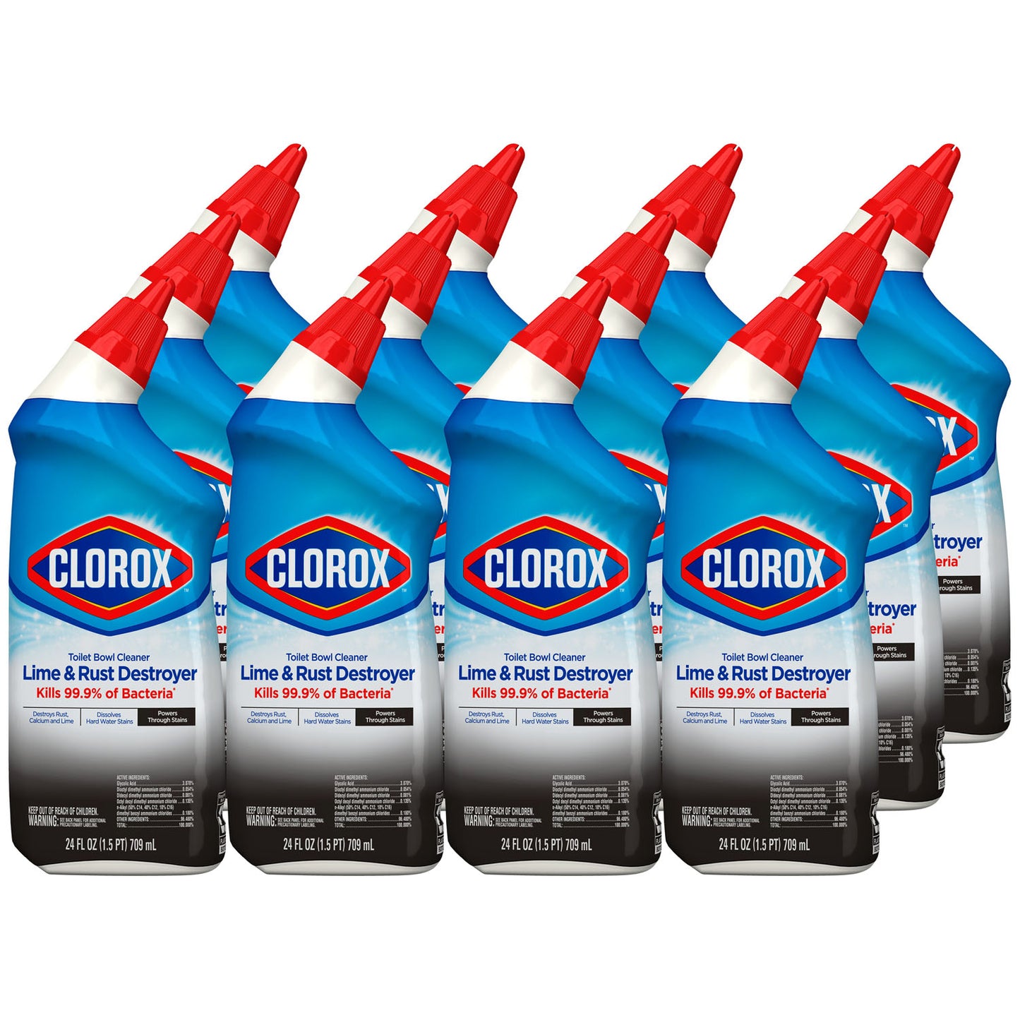 Clorox Toilet Bowl Cleaner Lime & Rust Destroyer, 24 fl oz, 12/cs (Continental US Only)