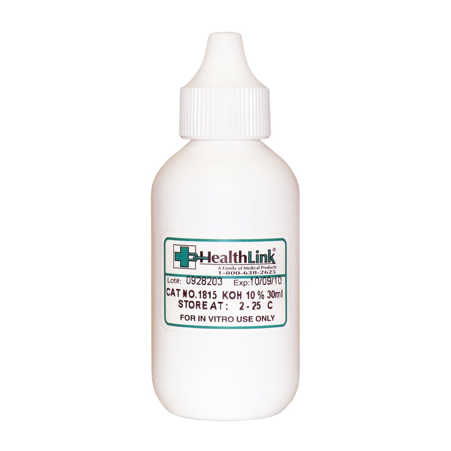 KOH 10%, Dropper Bottle, 30mL (Item is Non-Returnable) (US Only) (Item is considered HAZMAT and cannot ship via Air or to AK, GU, HI, MP, PR, VI)