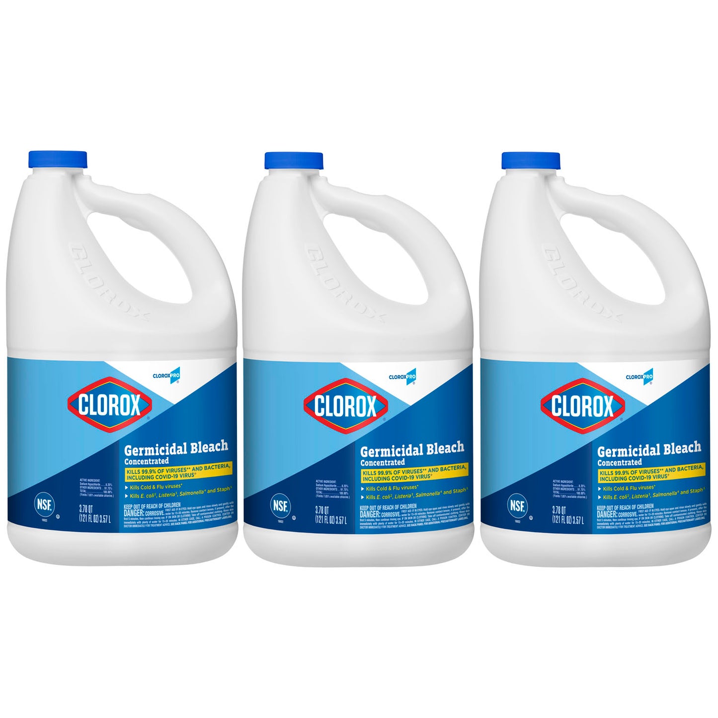 CloroxPro Clorox Germicidal Bleach, Concentrated, 121 fl oz Bottle, 3/cs (56 cs/plt) (Continental US Only)