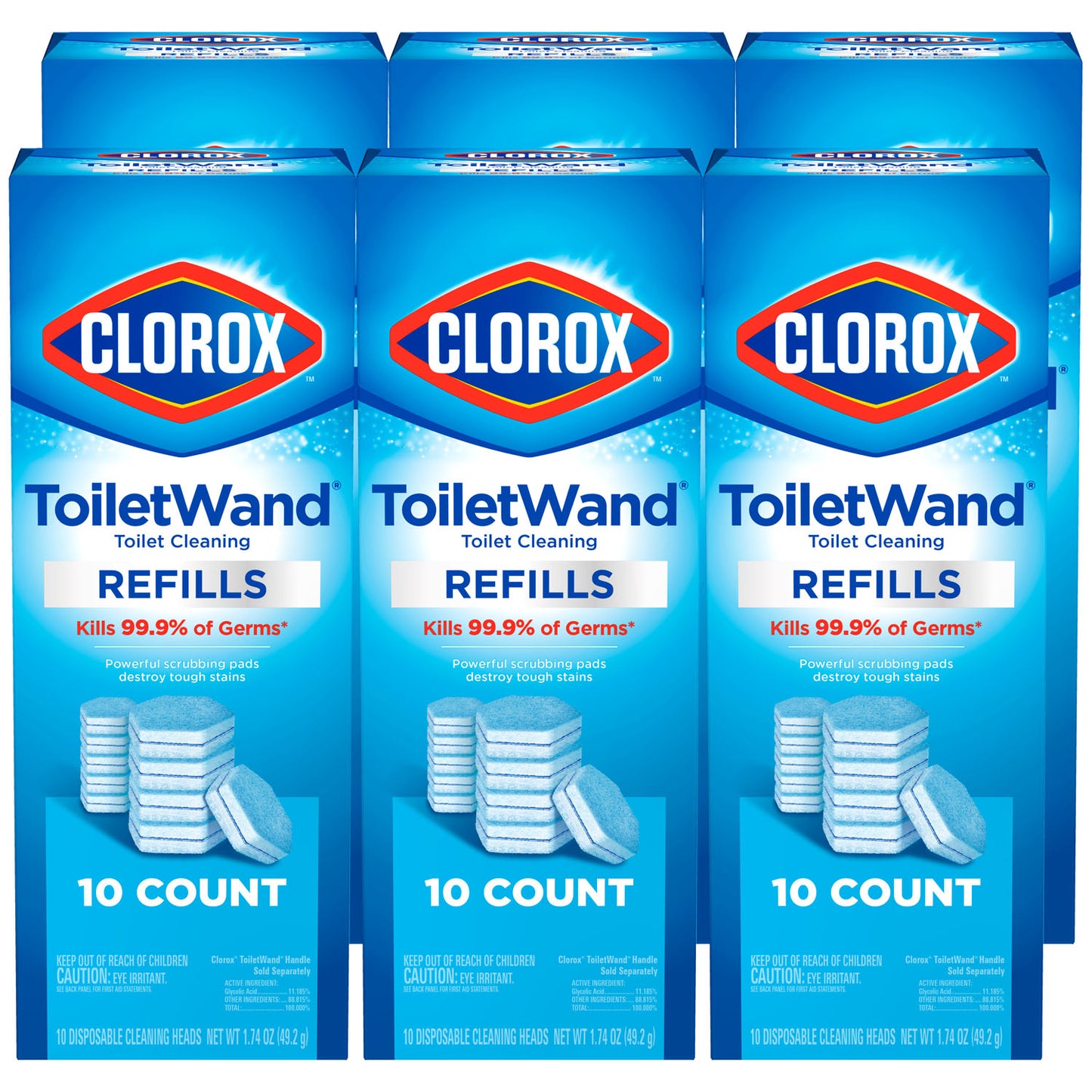Toiletwand Disposable Toilet Cleaning Refill, 10ct, 6/cs (Continental US Only)