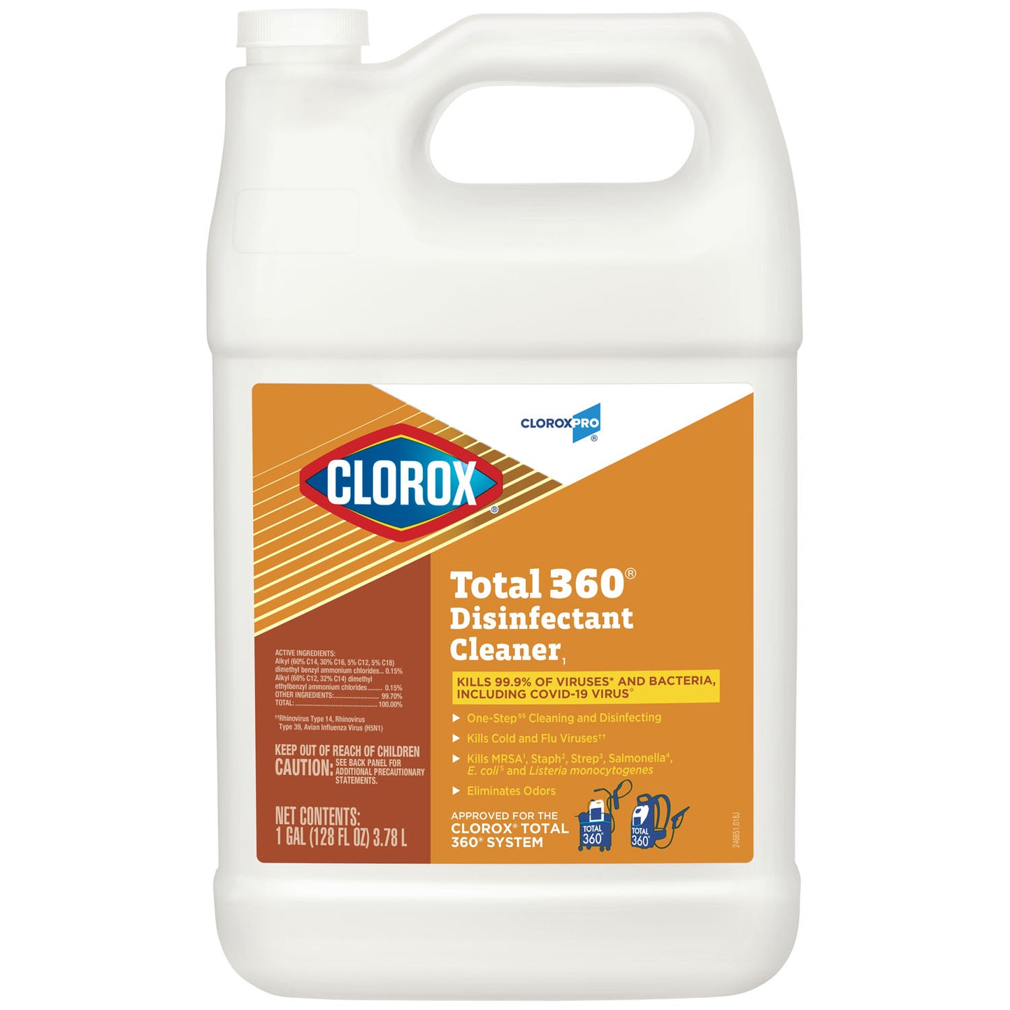 CloroxPro Clorox Total 360 Disinfectant Cleaner, 128 fl oz, 4/cs (36 cs/plt) (Continental US Only) (PROMO Price - Available while current supplies last)