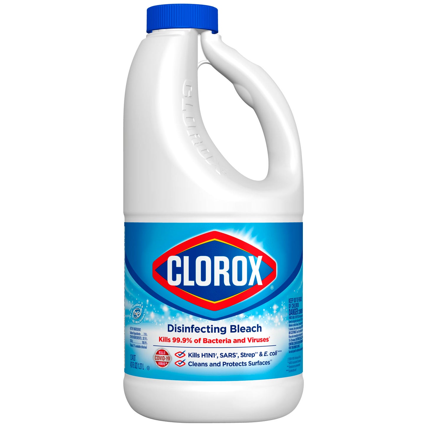 Clorox Disinfecting Bleach, Concentrated Formula, Regular, 43 oz, 6/cs (Continental US Only)
