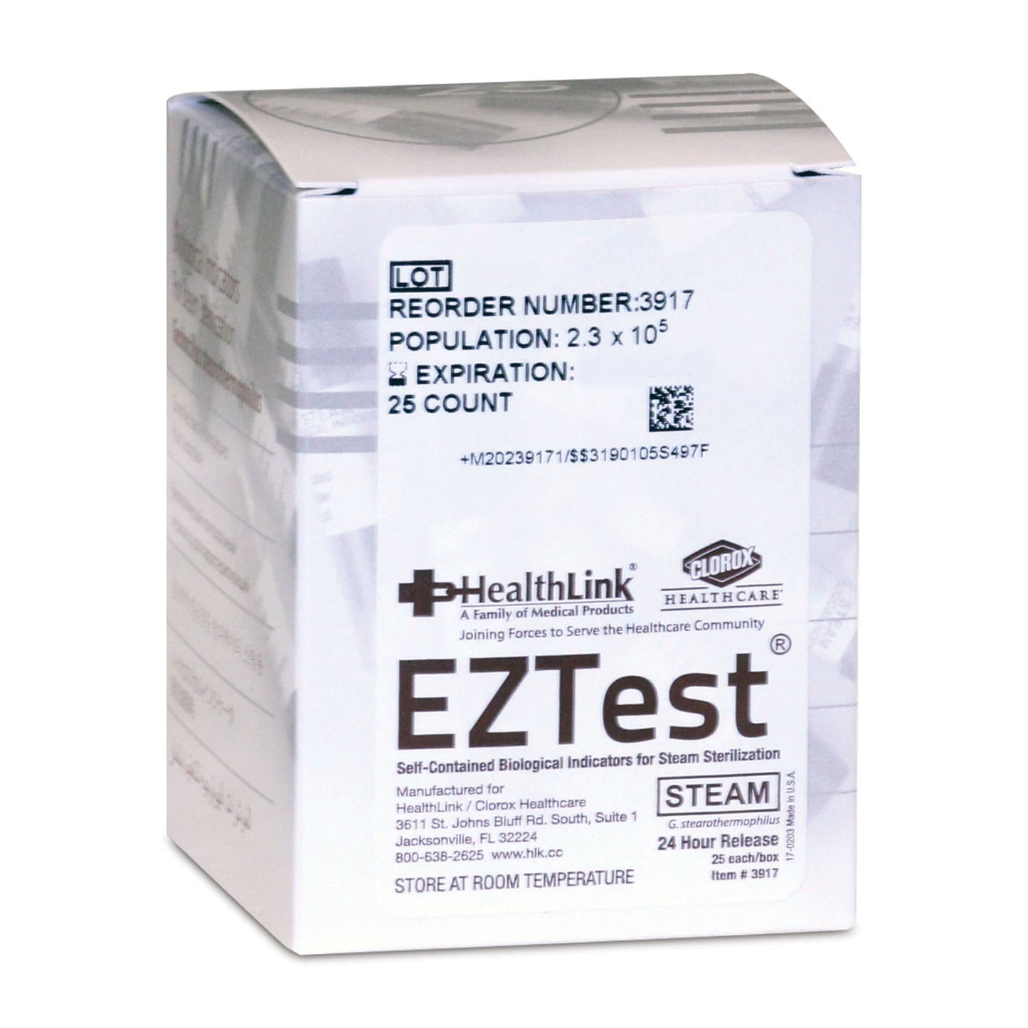 EZTest Steam, Plastic vial, 25/bx (US Only)