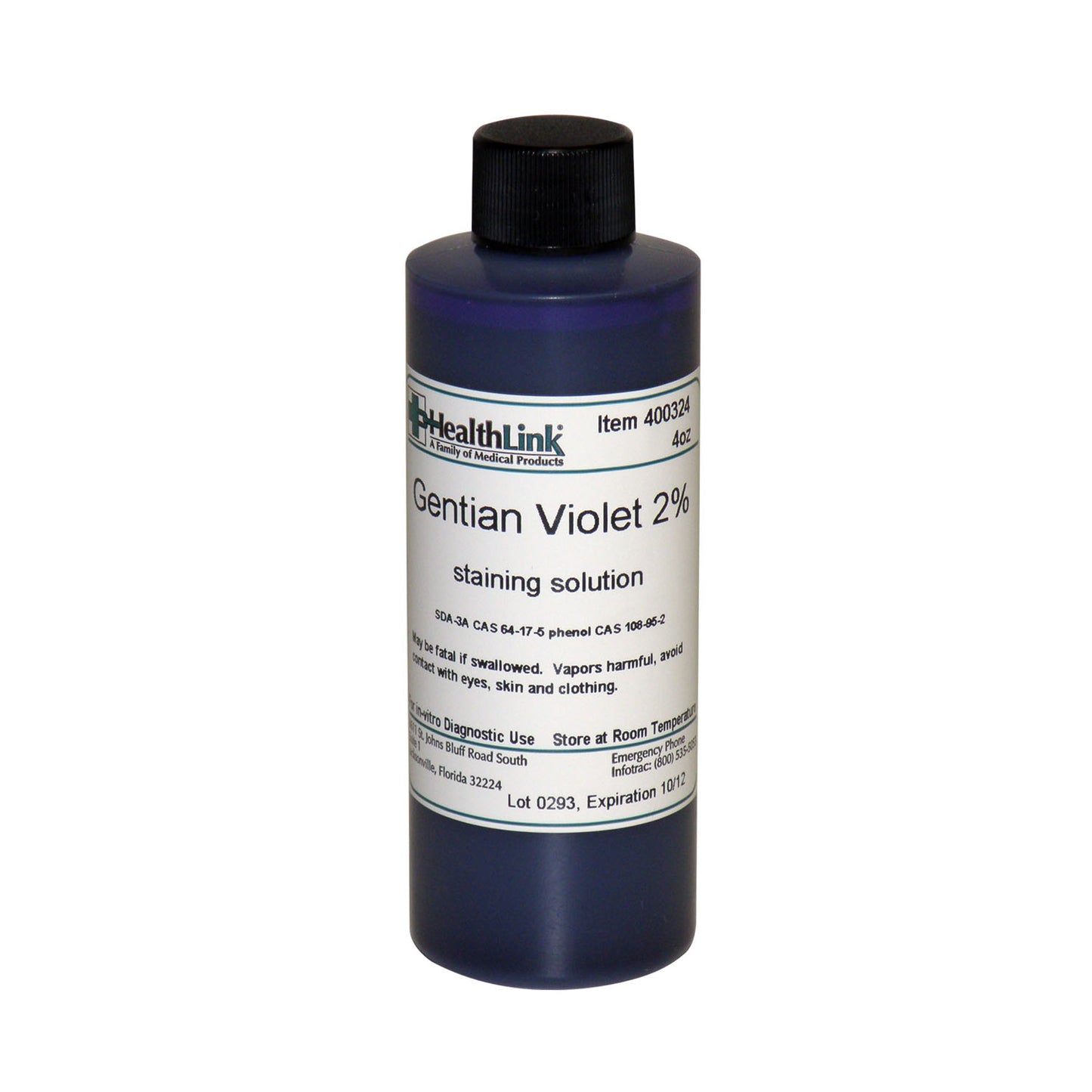 Gentian Violet, 2%, 4 oz (Item is Non-Returnable) (US Only) (Item is considered HAZMAT and cannot ship via Air or to AK, GU, HI, MP, PR, VI)