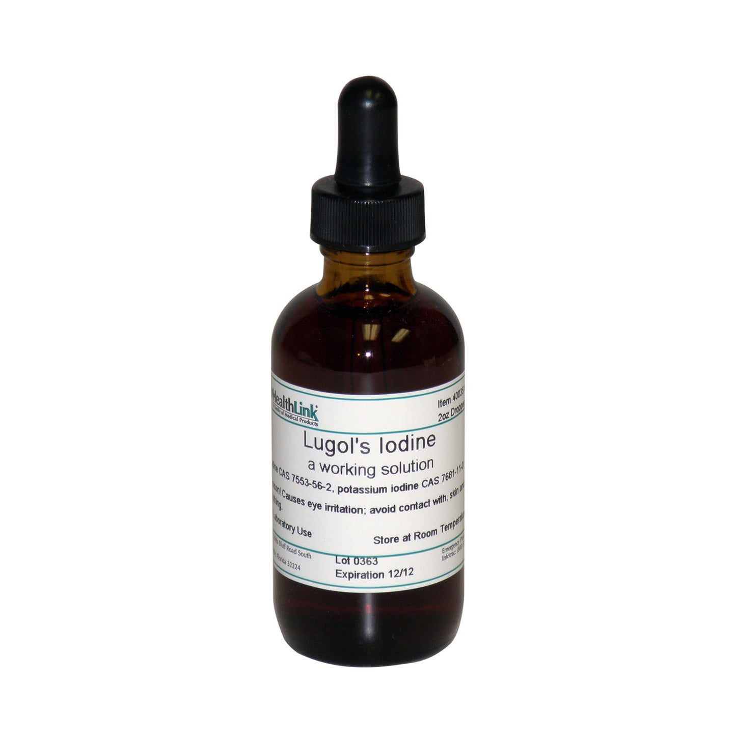 Lugol's Solution, Dropper Bottle, 2 oz (Item is Non-Returnable) (US Only)
