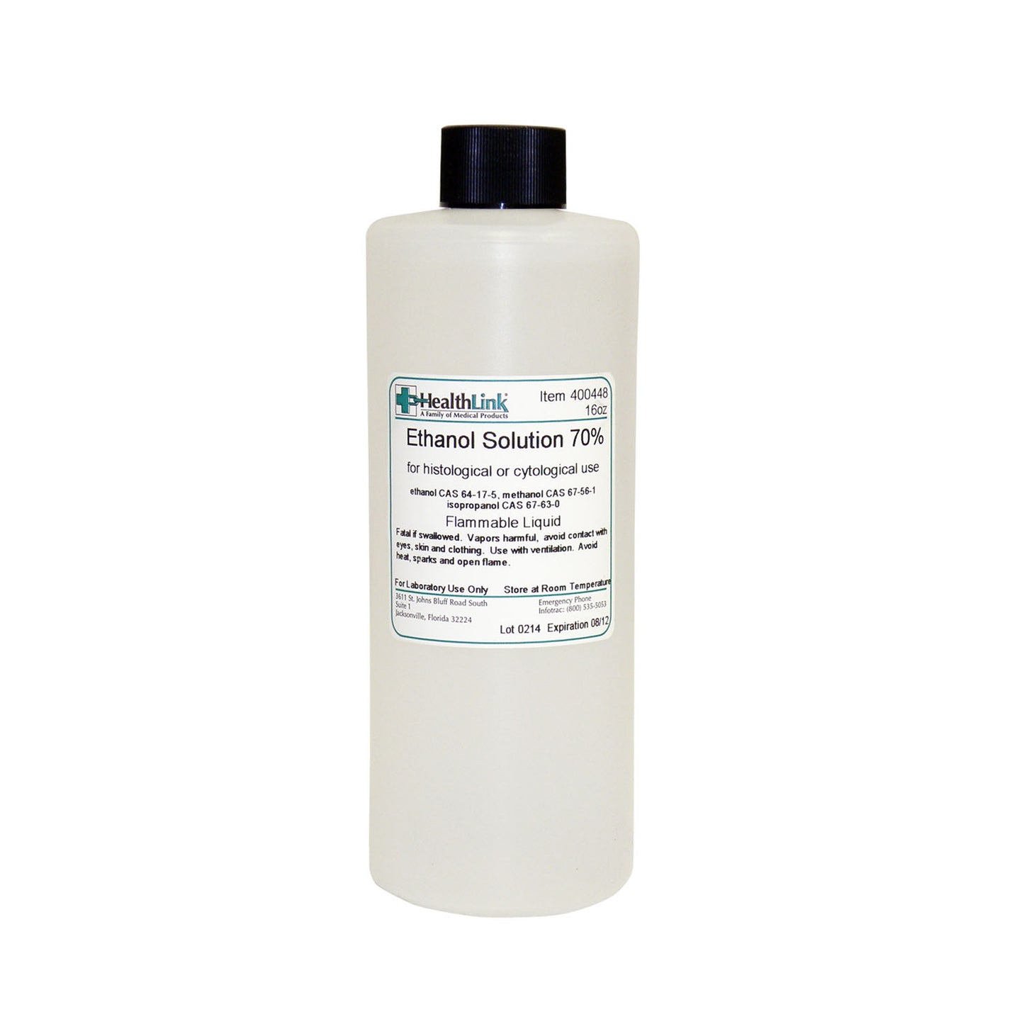 Ethanol Solution, 70%, 16 oz (Item is Non-Returnable) (US Only) (Item is considered HAZMAT and cannot ship via Air or to AK, GU, HI, MP, PR, VI)