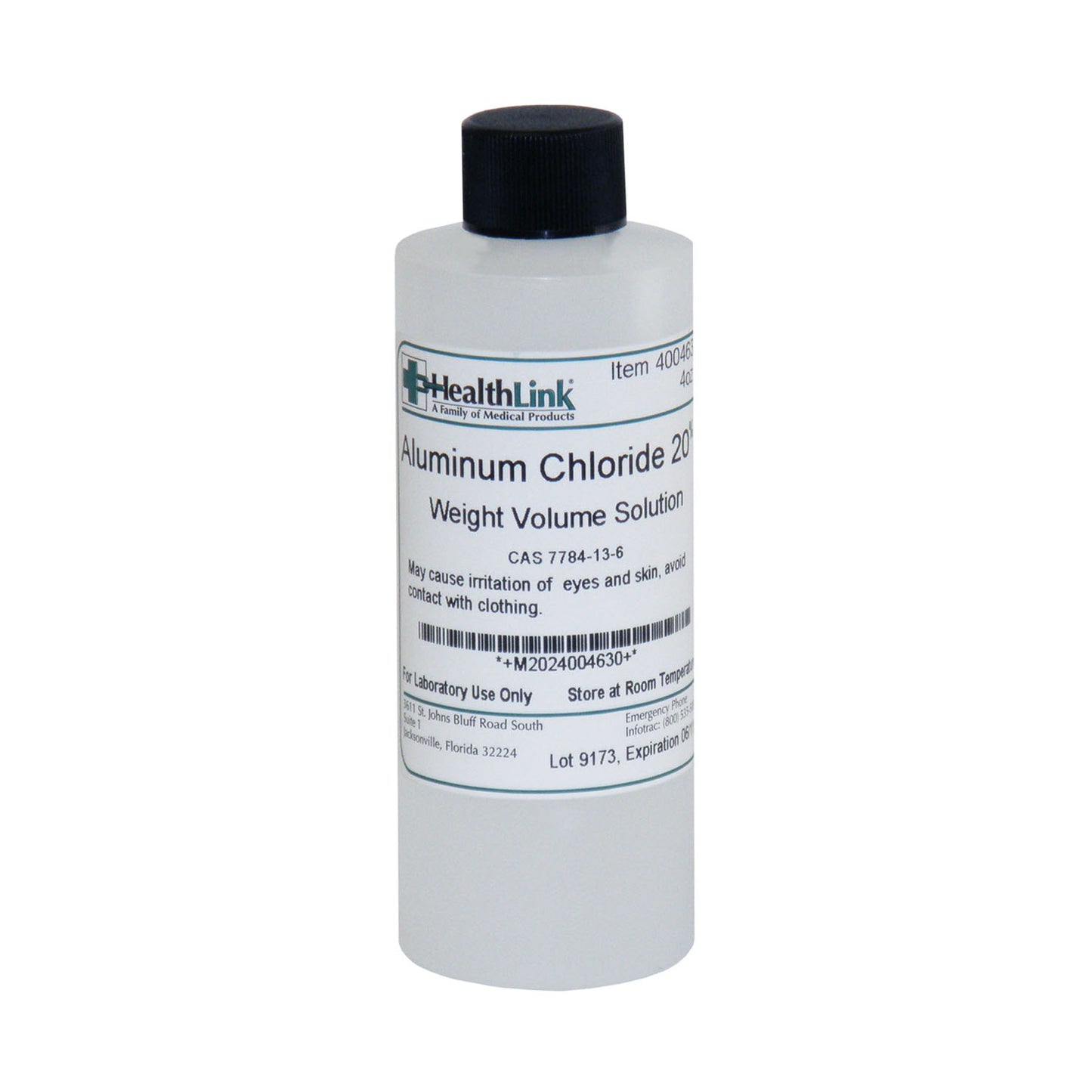 Aluminum Chloride, 20%, 4 oz (Item is Non-Returnable) (US Only)