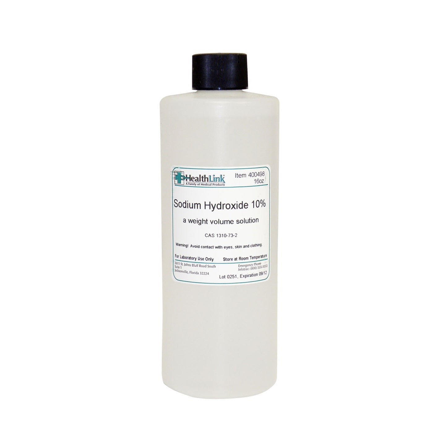 Sodium Hydroxide, 10%, 16 oz (Item is Non-Returnable) (US Only)