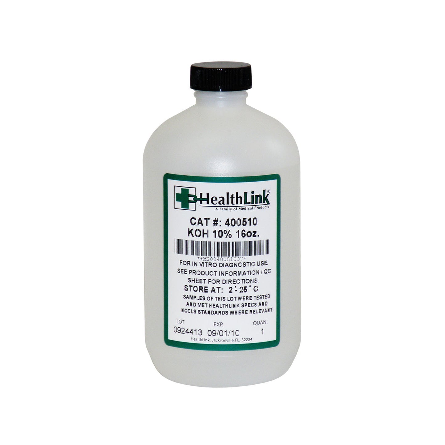 KOH 10%, 16 oz (Item is Non-Returnable) (US Only) (Item is considered HAZMAT and cannot ship via Air or to AK, GU, HI, MP, PR, VI)