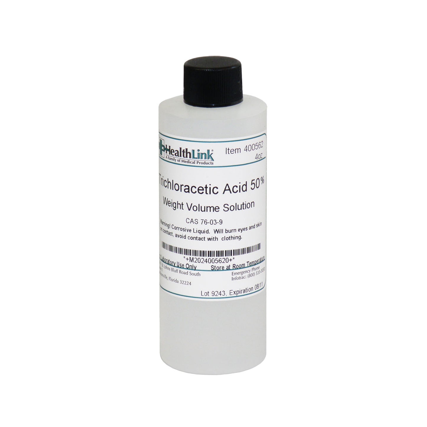 Trichloroacetic Acid, 50%, 4 oz (Item is Non-Returnable) (US Only) (Item is considered HAZMAT and cannot ship via Air or to AK, GU, HI, MP, PR, VI)