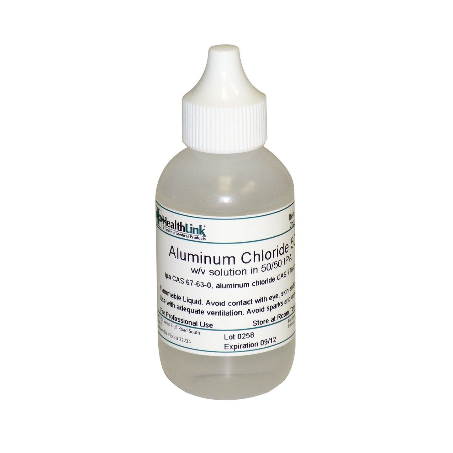 Aluminum Chloride, 50% in Isopropanol, 2 oz (Item is Non-Returnable) (US Only) (Item is considered HAZMAT and cannot ship via Air or to AK, GU, HI, MP, PR, VI)