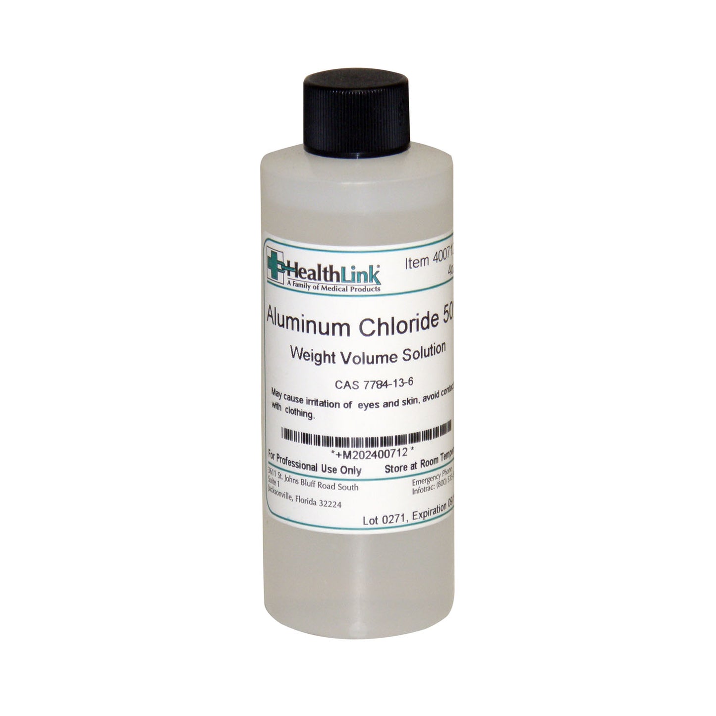 Aluminum Chloride, 50%, 4 oz (Item is Non-Returnable) (US Only)