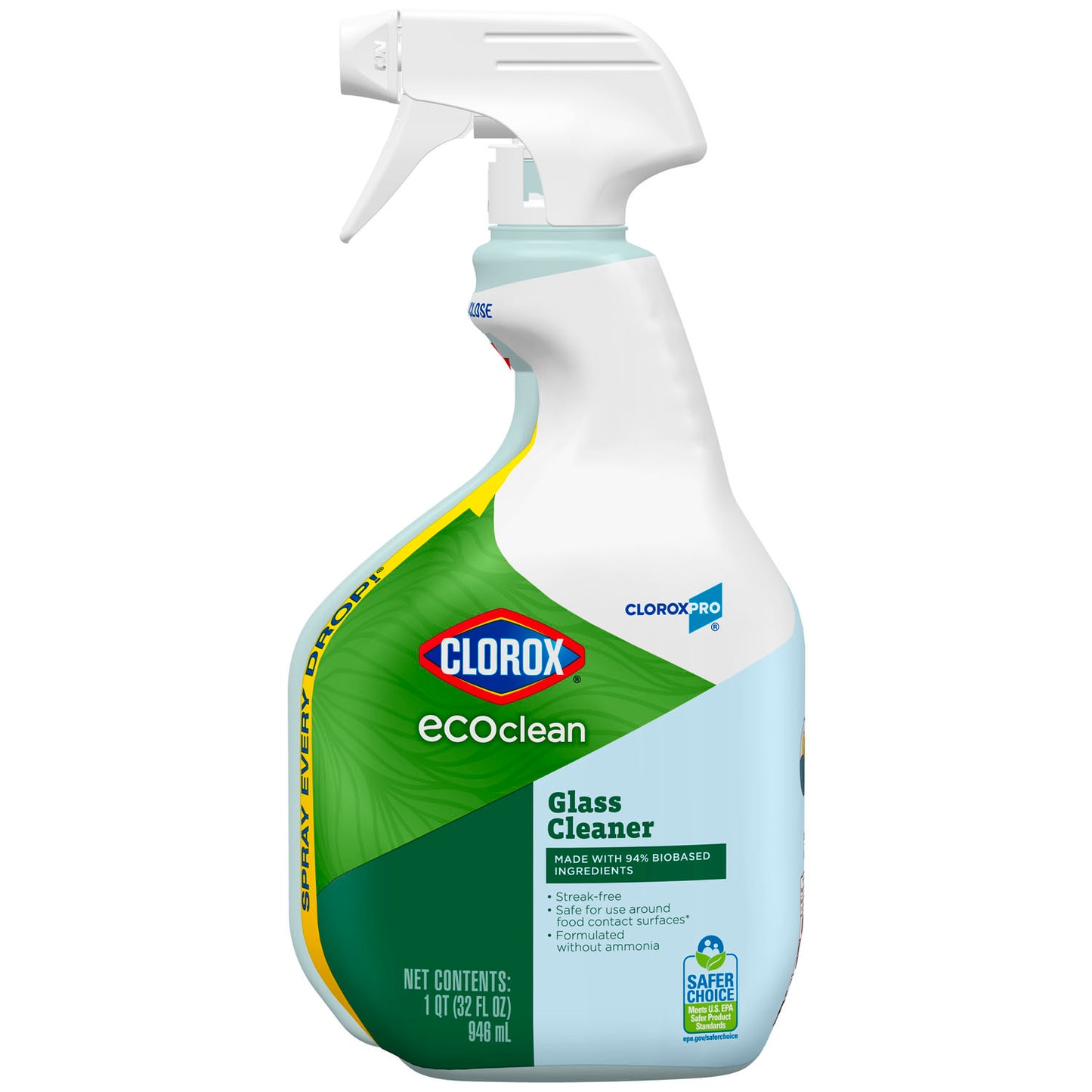 EcoClean Glass Cleaner, 32 oz, 9/cs
