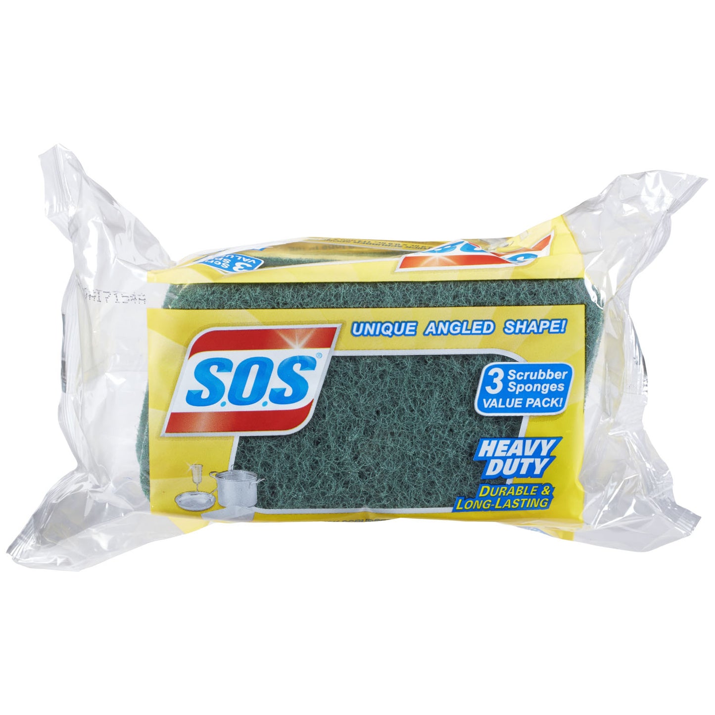 S.O.S Heavy Duty Scrubber Sponge, 3 ct, 8/cs (Continental US Only)