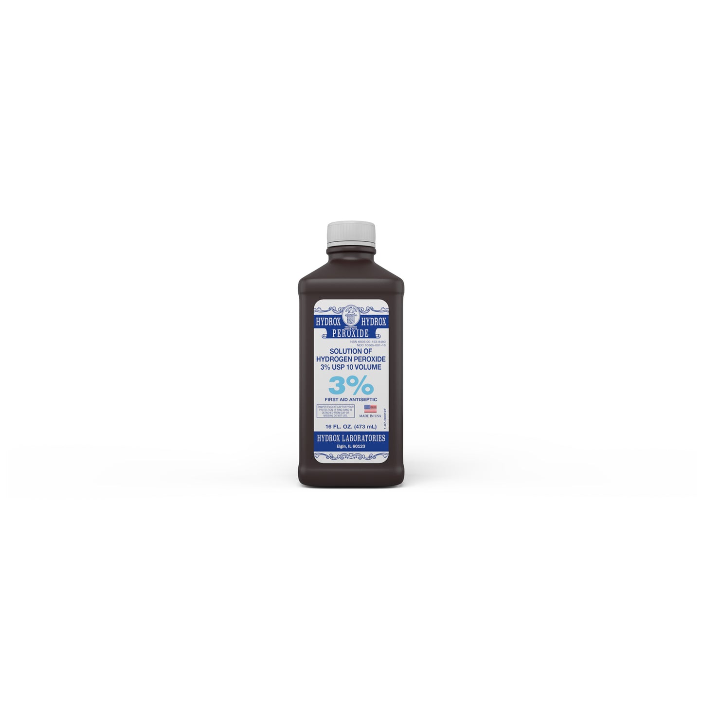 Hydrogen Peroxide 3%, 16 oz, 12 btl/cs (176 cs/plt) (US Only)