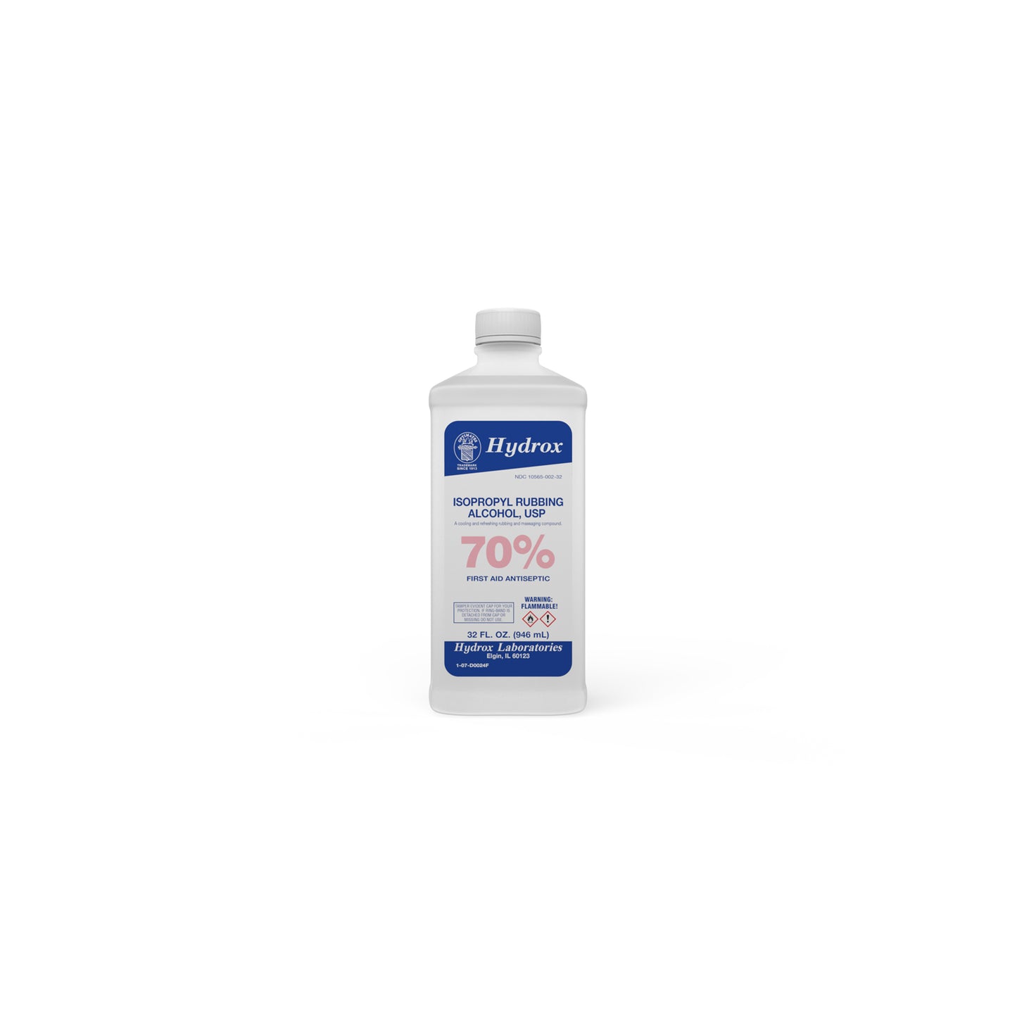 Isopropyl Rubbing Alcohol 70%, USP, 32 oz, 12 btl/cs (70 cs/plt) (US Only) (Item is considered HAZMAT and cannot ship via Air or to AK, GU, HI, MP, PR, VI)