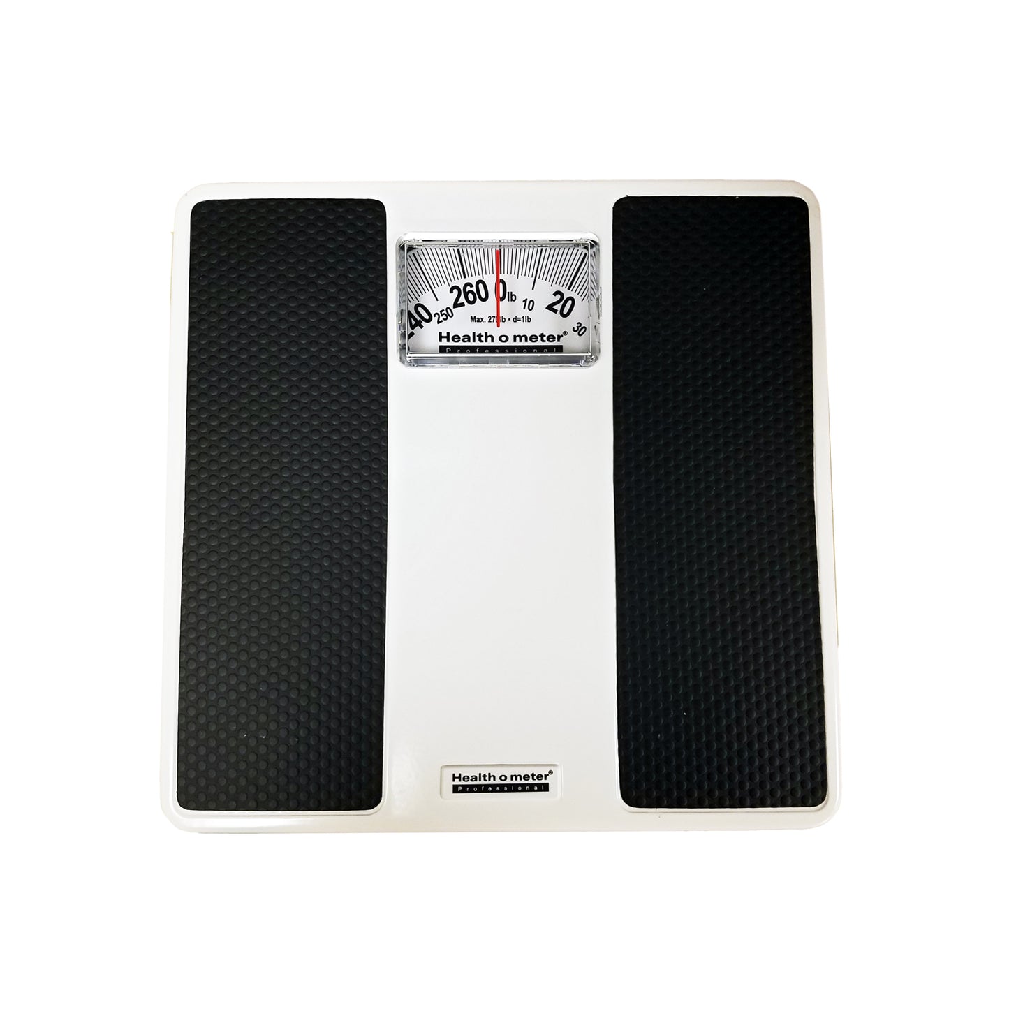 Mechanical Floor Scale, 270 lb Capacity, 10_" x 9 7/8" x 1 7/8" Platform Dimension, Steel Base, Easy To Read Dial, Non-Slip Mat, 3/cs (DROP SHIP ONLY)