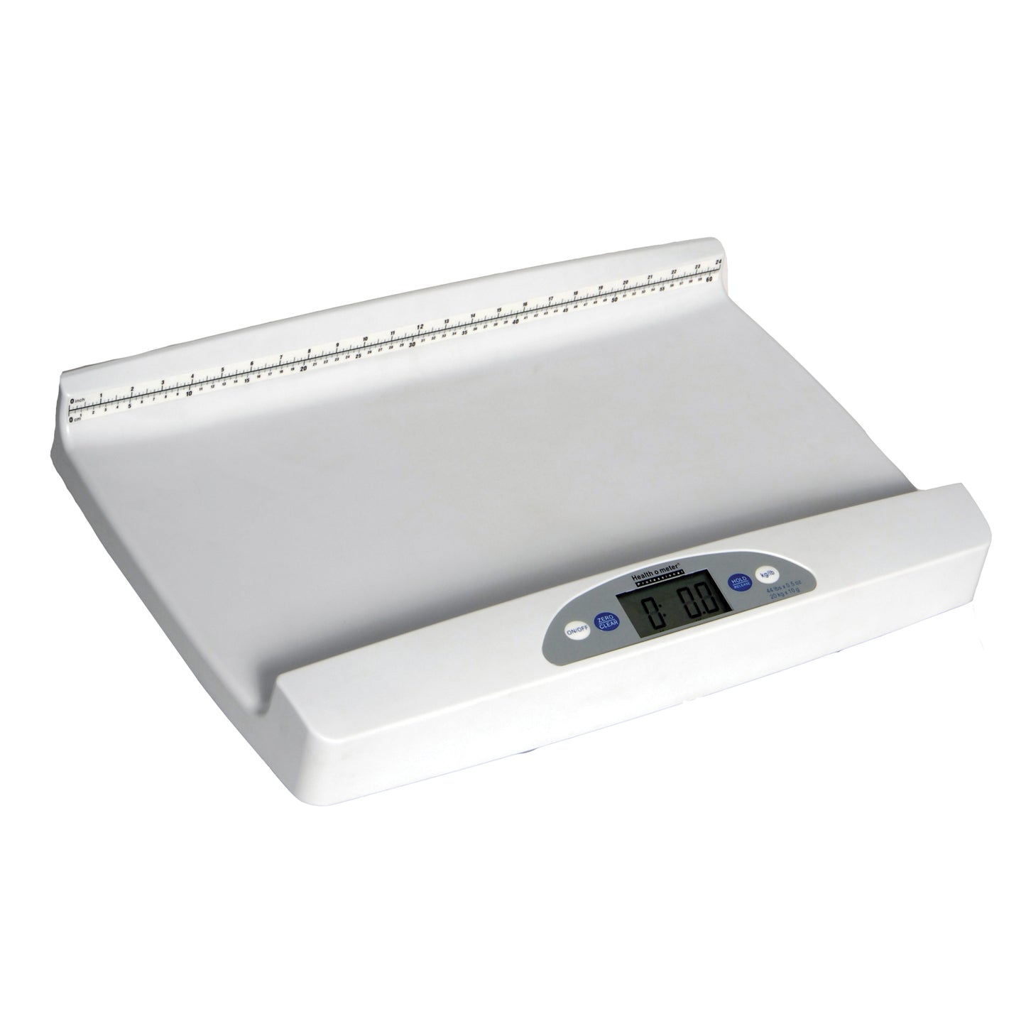 Digital Tray Scale, Pediatric, Capacity: 44 lb/20 kg, Tray Dimensions: 24 7/8" x 13", EMR Connectivity via USB, AA Batteries or AC Adapter Built-in Measuring Tape & Motion Sensing Technology, 2-Year Warranty