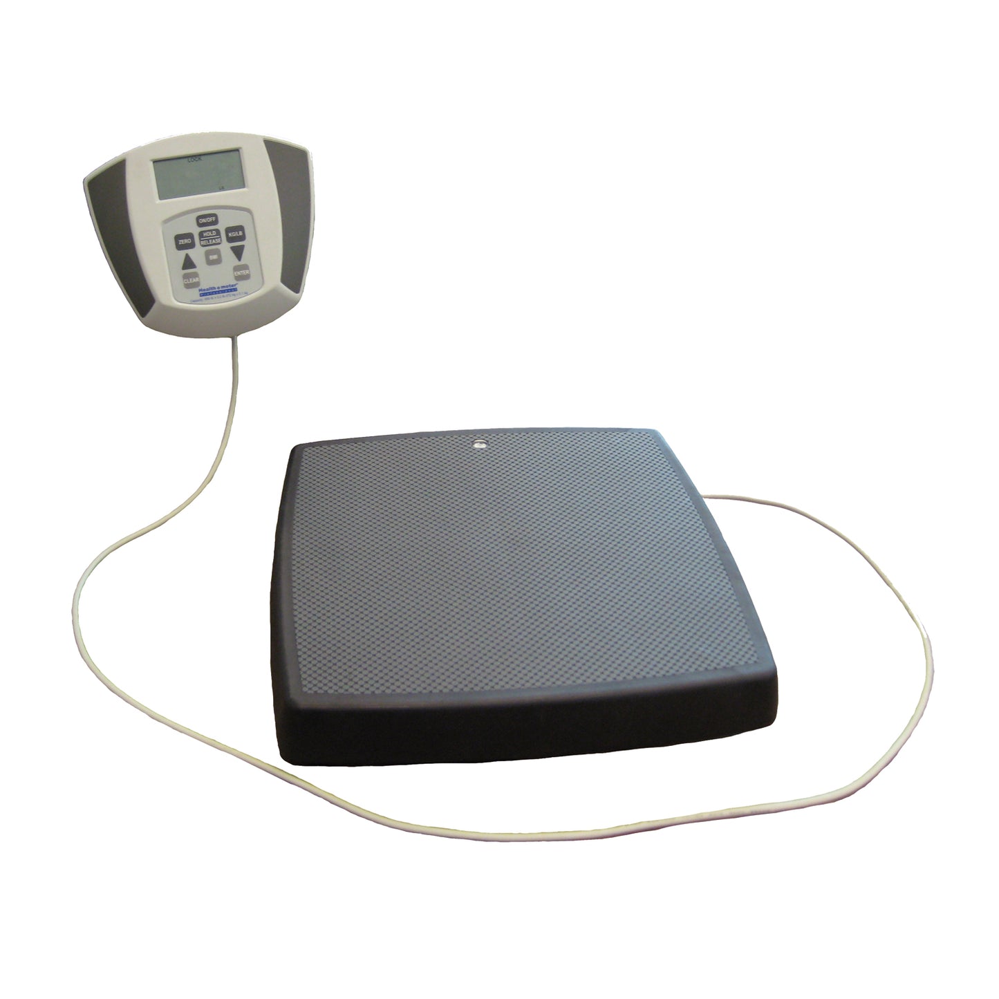 Digital Scale, Heavy Duty, Remote Display, Capacity: 660 lb/300kg , Resolution 0.2 lb/0.1kg, Platform Dimension: 14_"W x 14_"D x 2 5/8" H, 120V Adapter (included) or (6) C-Cell Batteries (not included), Optional Wall Mounted Height Rod (PORTROD), 1" LCD Display, EMR Connectivity via USB (Inventory available while supplies last, then item will be DROP SHIP ONLY)
