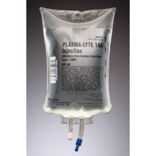 Plasma-Lyte 148 Injection (Multiple Electrolytes Injection, Type 1, USP), 500 ml, Viaflex Plastic Container, 24/cs (Rx) (Continental US Only) (Product Access Restricted. Check with your sales rep to verify eligibility)