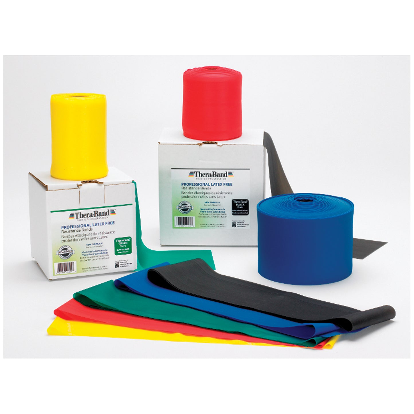 Resistance Band, Red/ Medium, 25 Yd Dispenser Box, Latex Free (LF), 12 ea/cs (20 cs/plt) (020521) (US Only) (Part Number Change COMING SOON)