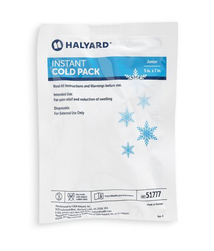 Halyard Instant Cold Pack, Junior, 5 x 7", Disposable, Single-Patient Use, 48 ea/cs