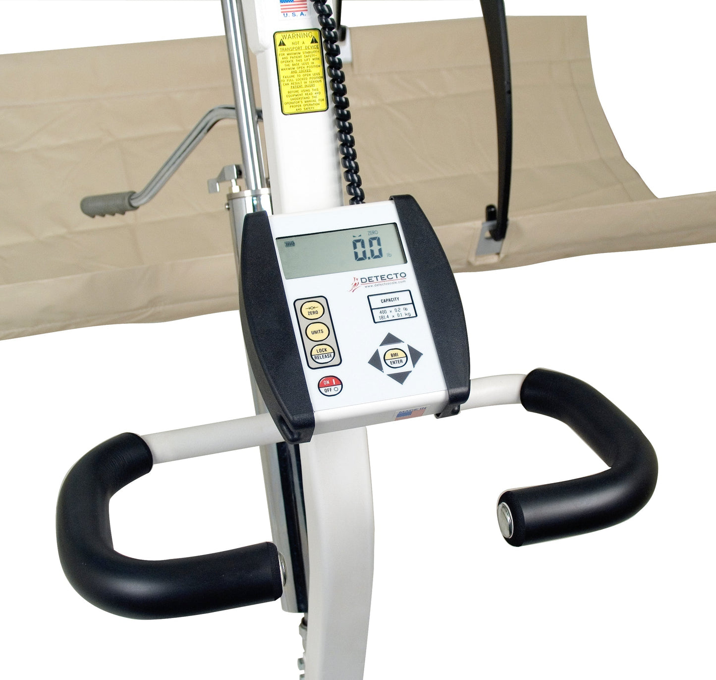 Digital In-Bed Lift Scale, w/ 500 lb Capacity, Fixed Legs, Bluetooth, Wifi & AC Adapter (DROP SHIP ONLY)