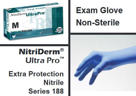 Gloves, Exam, Nitrile, Medium, Chemo, Cobalt Blue, Non-Sterile, Powder-Free (PF), Textured, 5.1 mil, 100/bx, 10 bx/cs