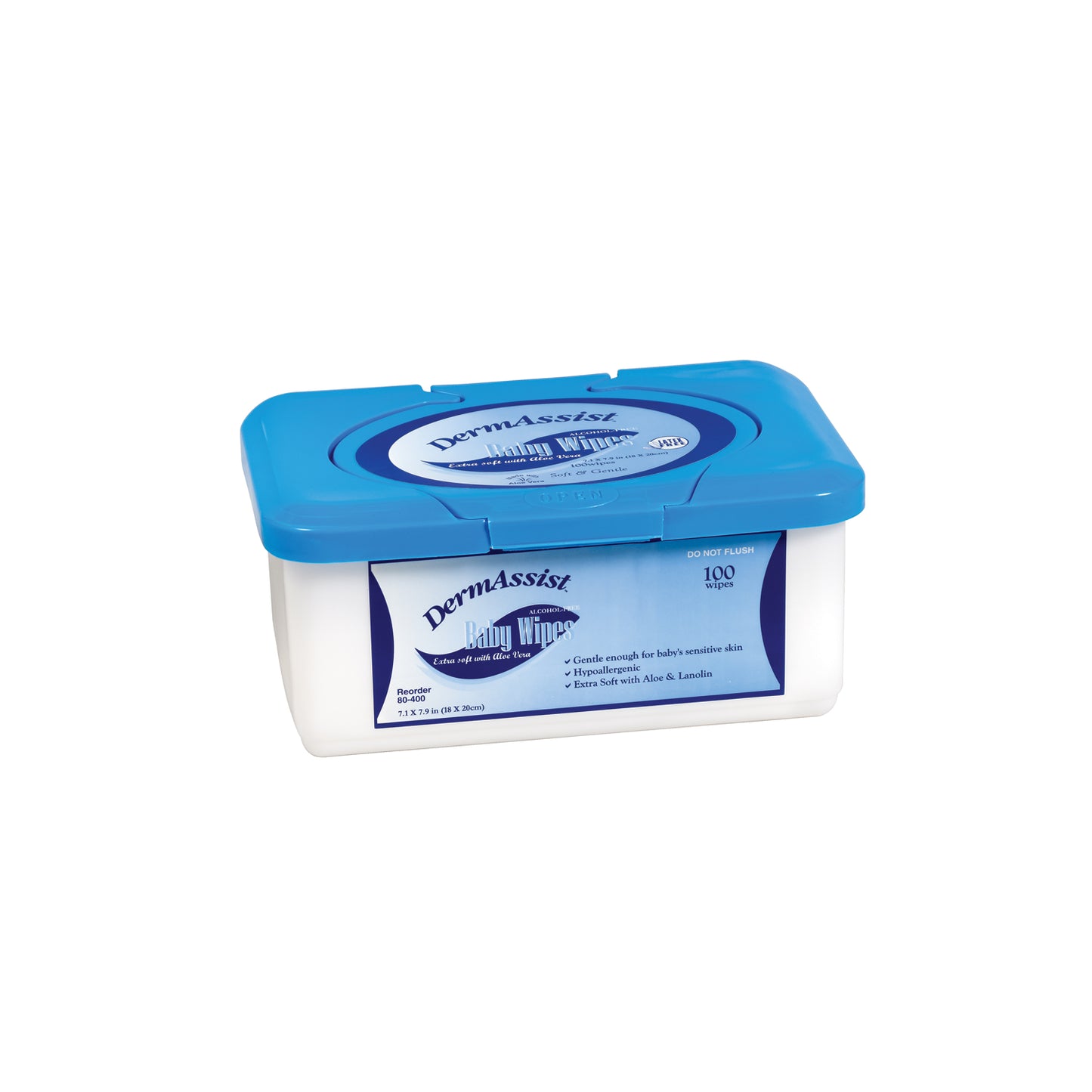 Wipes, Cleansing, Baby, Spunlace, Tub, 7.1" x 7.9", 100 wipes/tub, 12 tub/cs
