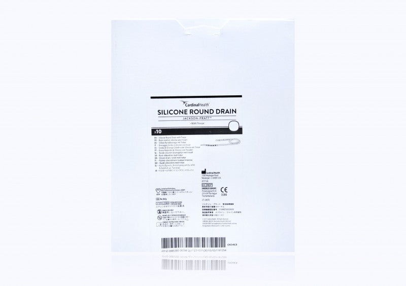 Round Silicone Drains, No Trocar, 10FR, 1/8, End Perforation, 10/bx, 8 bx/cs (Continental US Only)
