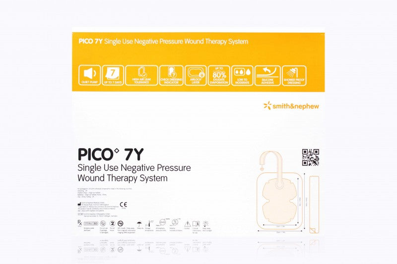 PICO 7Y Kit, Includes: Pump, Pump Clip, Large Multisite Dressings, Extended Soft Port, 450mm, Secondary Fixation, Secondary Fixation Strips, 1/bx, 3 bx/cs