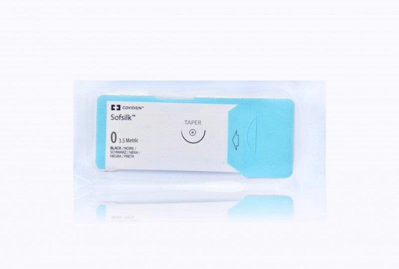 Suture, Taper Point, Size 0, Black, 30", Needle V-26, _ Circle, 3 dz/bx (Continental US Only)