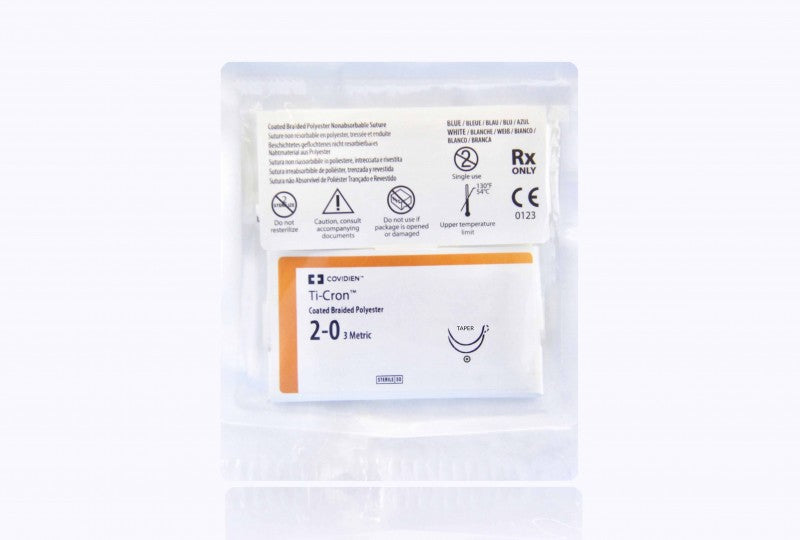 Suture, Taper Point, Size 2-0, White & Blue, 10x30", Needle CV-305, _ Circle, 6/bx (Continental US Only)