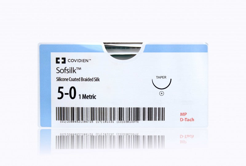 Suture, Taper Point, Size 5-0, Black, 5x18", Needle CV-22, _ Circle, 2 dz/bx (Continental US Only)