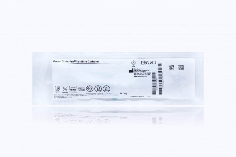 PowerGlide Pro Midland Catheter, Basic Tray, 20g x 8cm, 20/cs (Continental US Only) (Drop Ship Requires Pre-Approval)