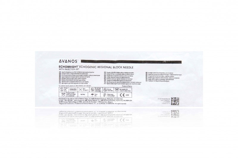 Echobright Single Shot Needle, 20G x 100mm, 21 Bevel, 10/cs (US Only) (Authorized Distributor Sub-Agreement Required - See Manufacturer Details Page)