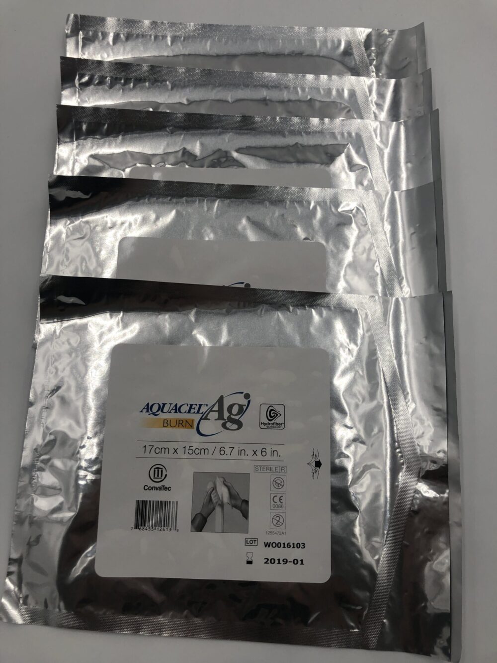 Ag Burn Dressing, Rectangle, 6 3/4" x 6", 5/bx (Continental US Only)